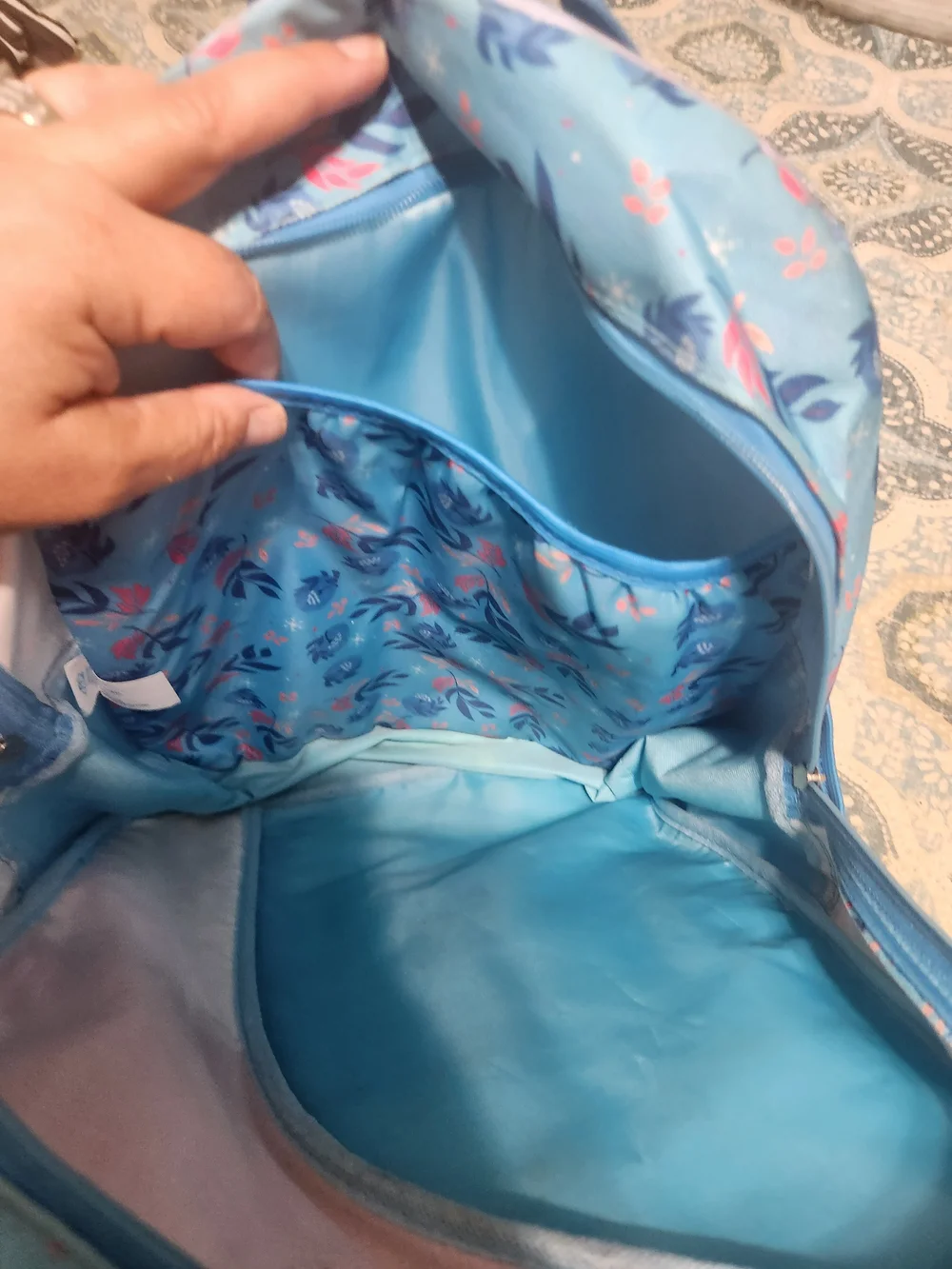 Disney Frozen Kids Holographic Elsa & Anna Backpack - Blue / Purple / Pink